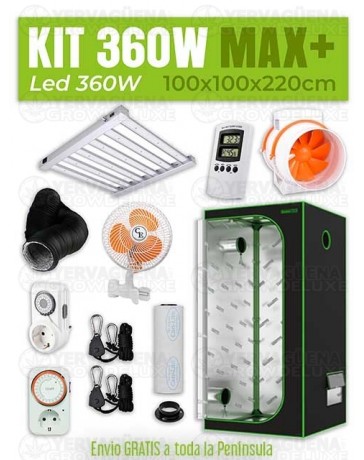 KIT ARMARIO 100X100X220 LED SPIDER KING 360W+