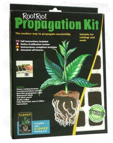 ROOT RIOT PROPAGATION KIT INCLUYE CLONEX, CUTER Y PIQUETAS