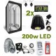 Kit Armario Completo 80x80x160 LED 2x100w