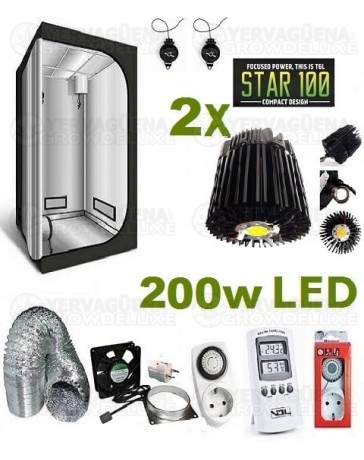 Kit Armario Completo 80x80x160 LED 2x100w