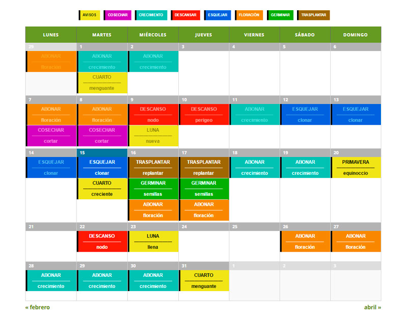 calendario lunar web