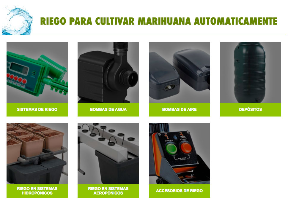 Accesorios de riego para cultivo